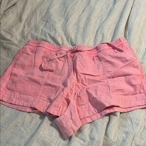 Universal Thread Light Pink High Waist Linen-Blend Drawstring Shorts